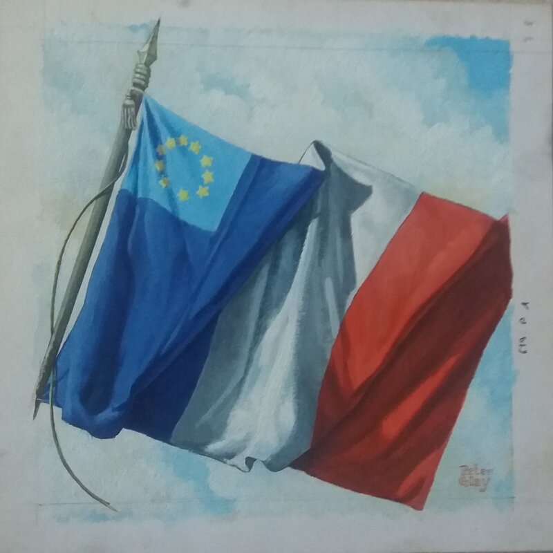 Peter Glay, Un seul drapeau pour tous : celui de l’Europe - Original Illustration