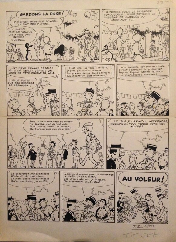 Greg, Alain Saint-Ogan, Zig et Puce et Alfred - Planche originale