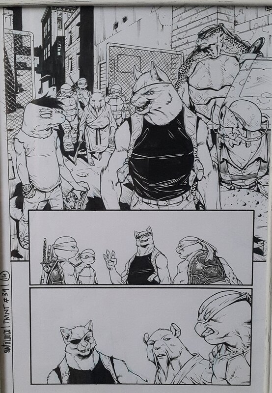 Tmnt tortues ninja Mateus Santolouco - Planche originale