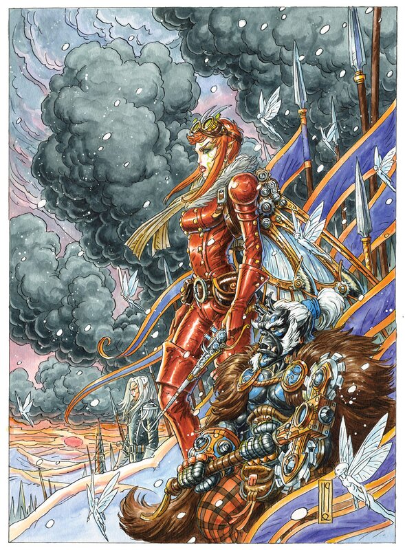 En vente - Wika 3  ex-libris par Olivier Ledroit - Illustration originale