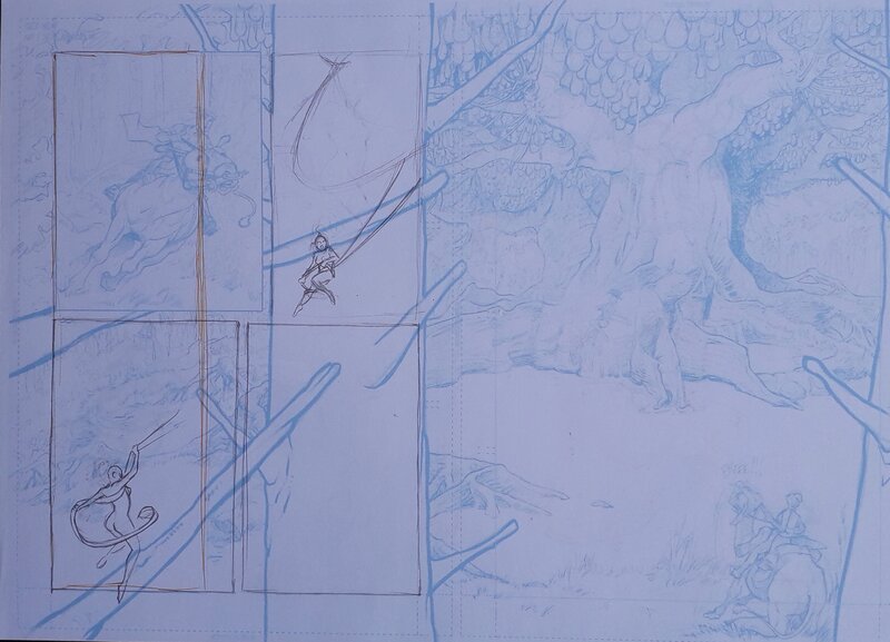 Claude Pelet, “Les pierres sacrées d’Ellijahrhemkathum“ - Original art