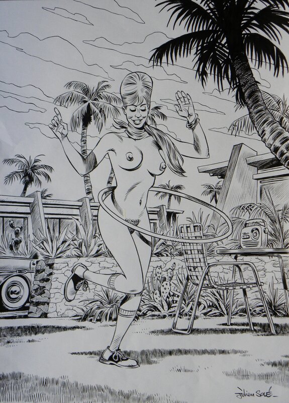 For sale - Nudies – Page D’intro 1 – Fluide Glacial – Julien Solé - Comic Strip