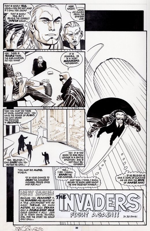 John Byrne, NAMOR #11 LAST PAGE - PROMOTIONAL TITLE - Comic Strip