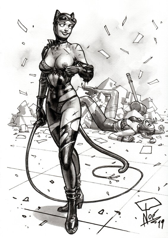 Ignacio Noé, Catwoman vs. Harley Quinn - Comic Strip