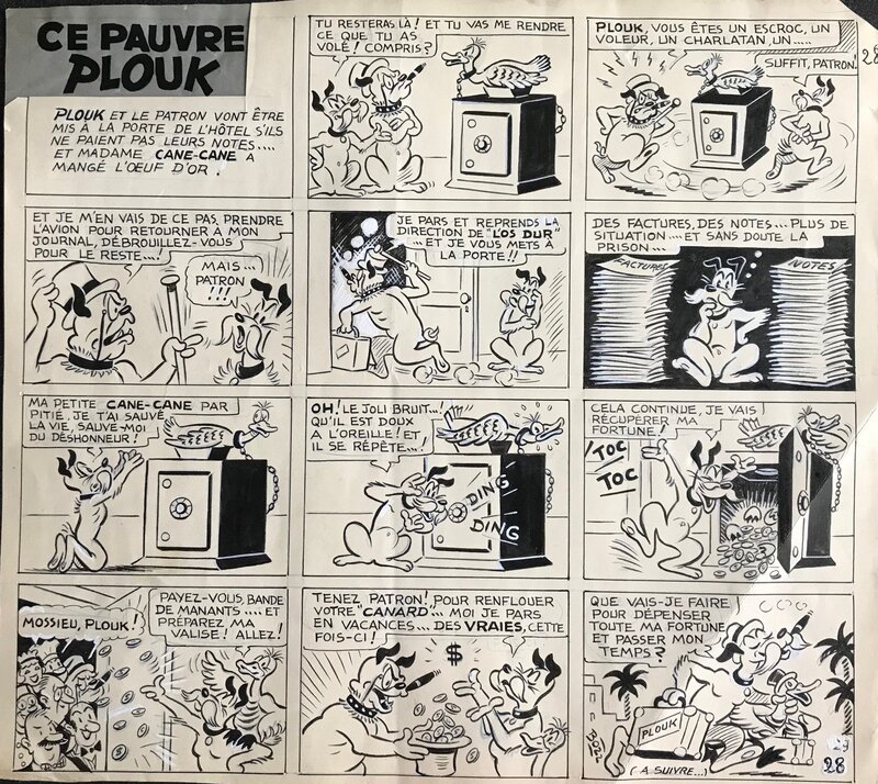 Rob-Vel, Ce pauvre Plouk pl 28 - Planche originale