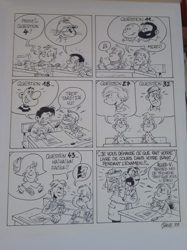 Sommaire spirou par Olivier Saive - Planche originale