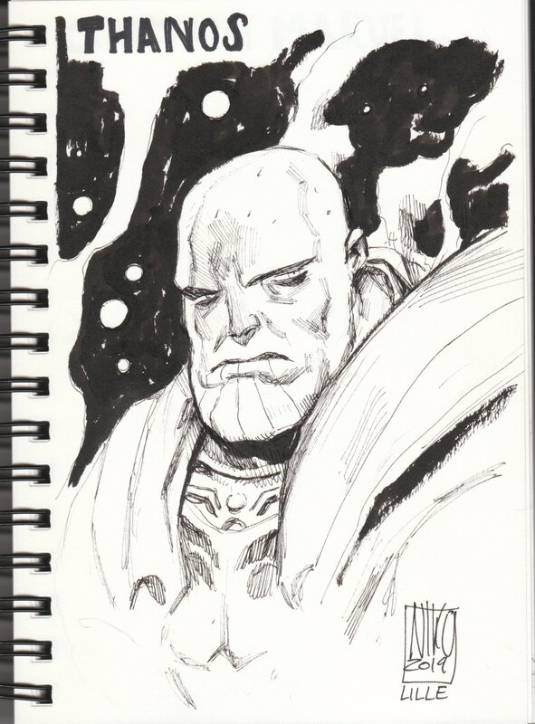 Thanos by Niko Henrichon - Sketch