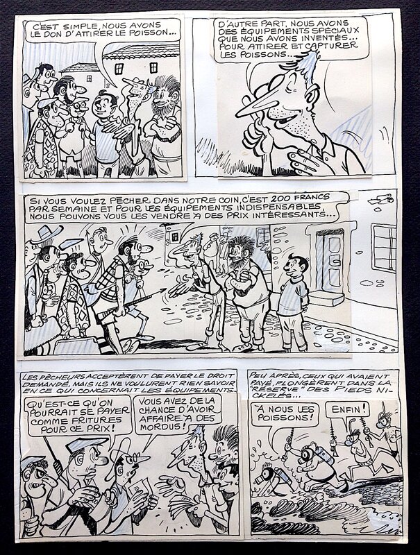 René Pellos, Montaubert, Les Pieds Nickelés superchampions de la pêche - Comic Strip