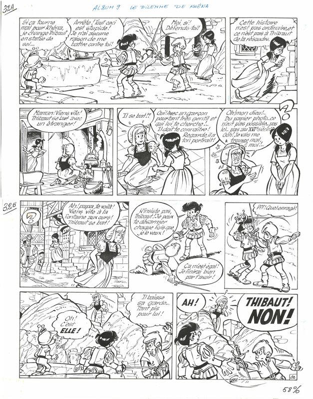 Gos, Le scrameustache - le dilemme de Khéna - planche 32 - Planche originale