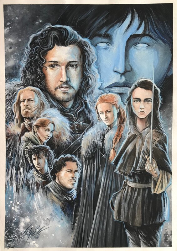 Game of Thrones - the Starks by Filipe Baratta - Illustration