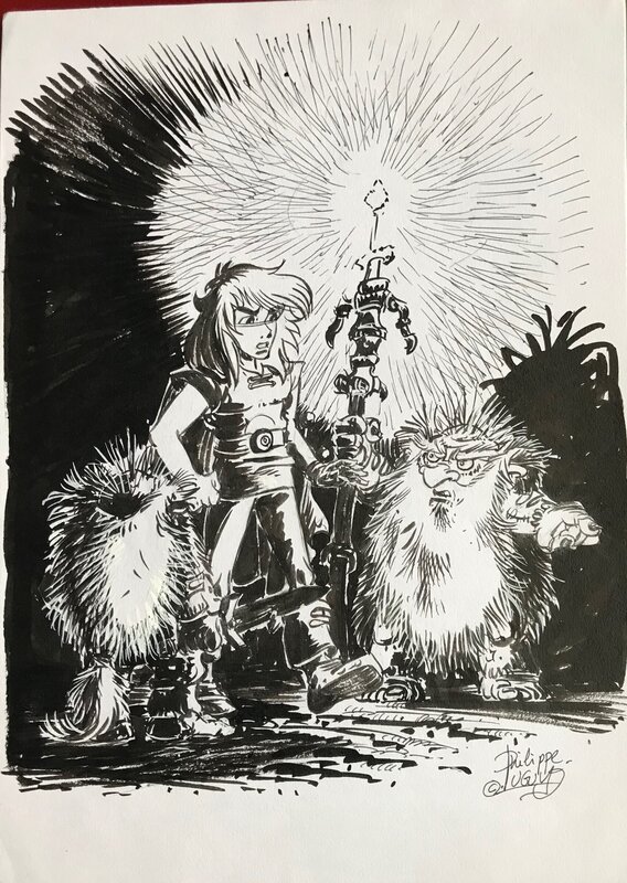 Philippe Luguy, Percevan et les gnomes - Original Illustration