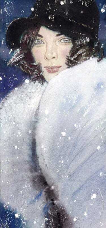 En vente - Snowfall par Andréi Arinouchkine - Illustration originale
