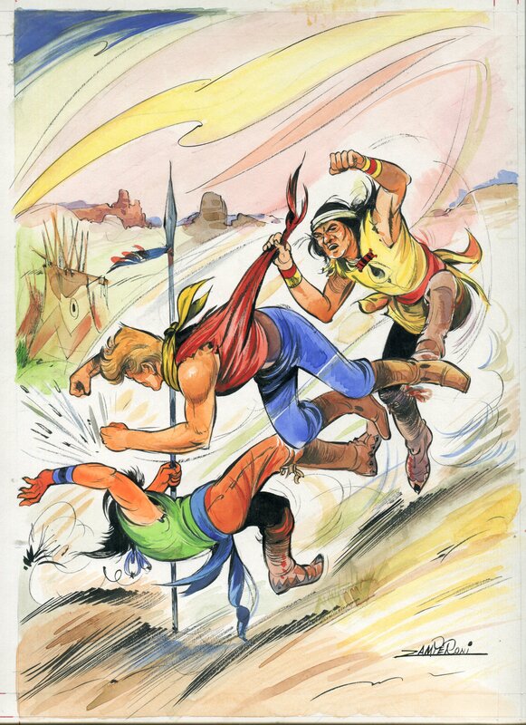 Guido Zamperoni, Couverture ORIGINALE DE CARABINA SLIM N° 151 - Original Cover