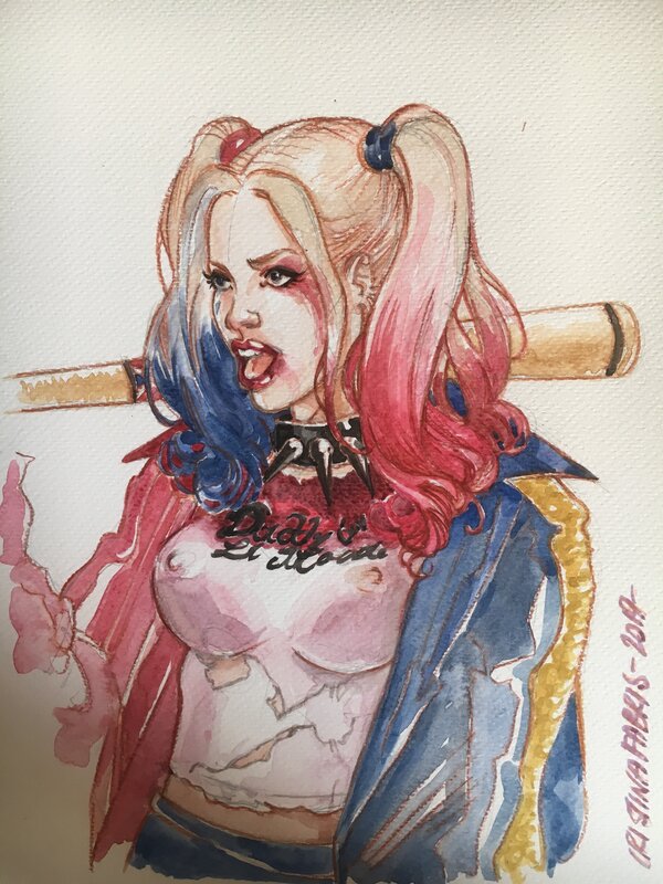 Harleyquinn by Cristina Fabris - Original Illustration