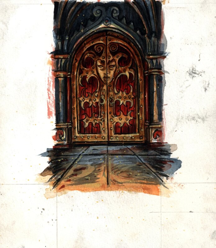 La porte - Olivier Ledroit - Planche originale