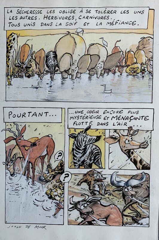 La Vache Pi par Johan De Moor - Planche originale