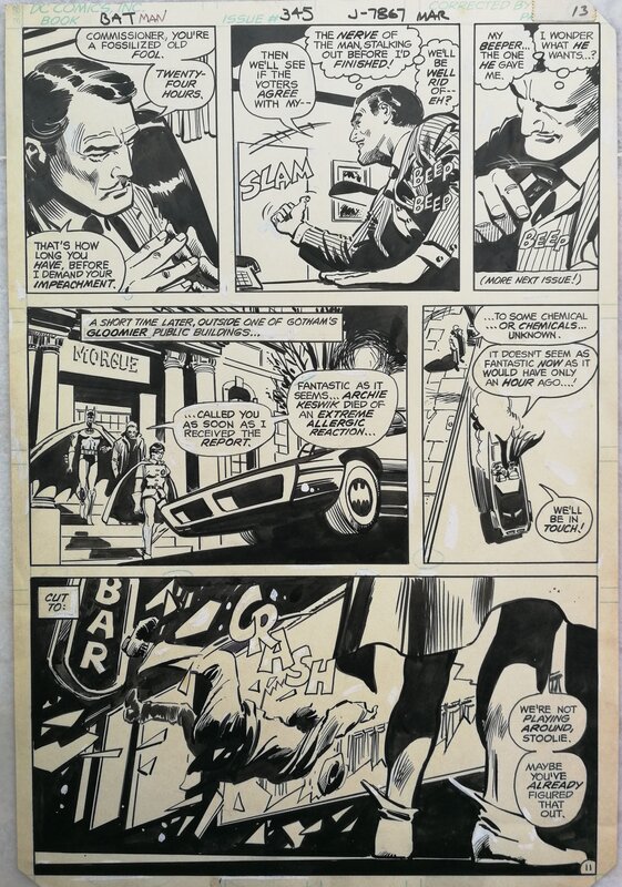 Gene Colan, Klaus Janson, Gene Colan et Klaus Janson Batman - Planche originale