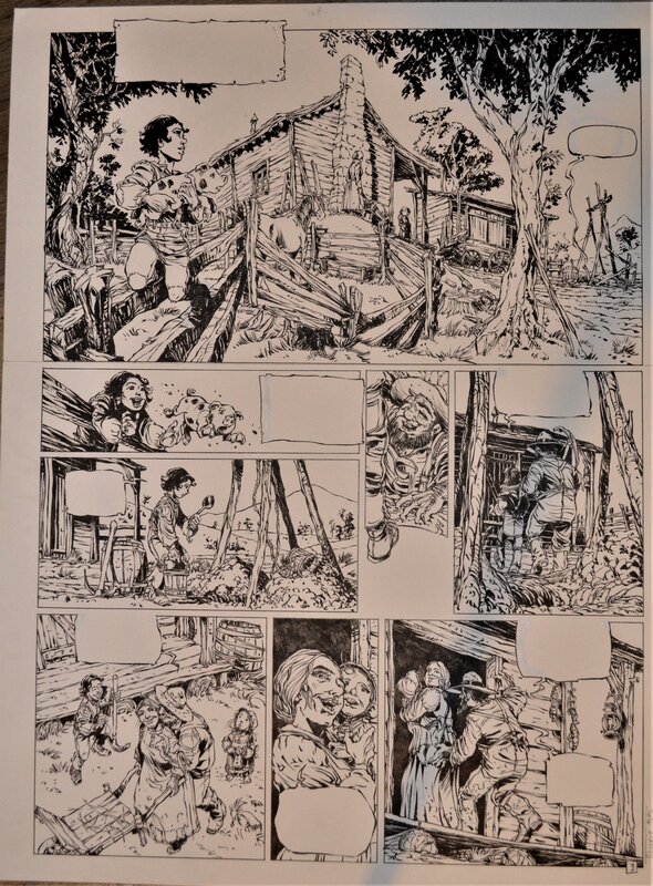 Tiburce Oger, La piste des ombres tome 1 planche 9 - Planche originale