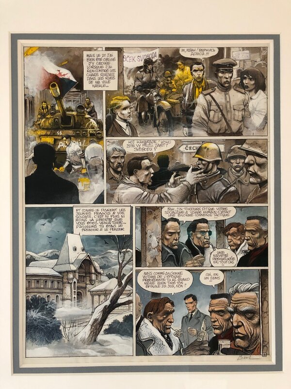 Enki Bilal, Partie de chasse - Planche originale