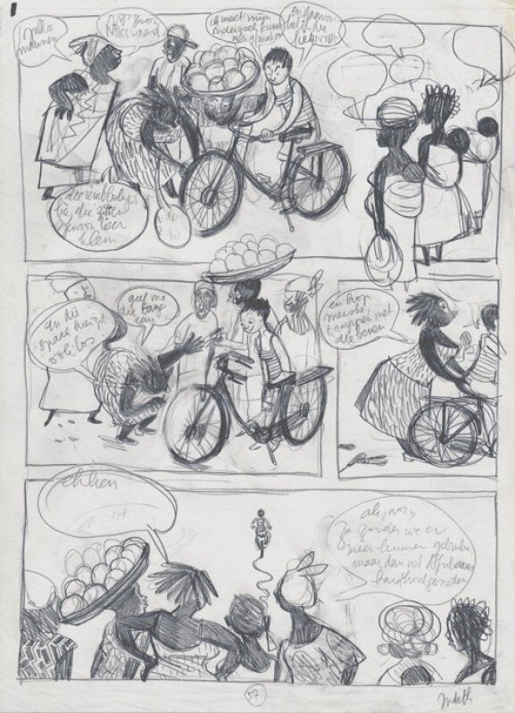 Judith Vanistendael, Originele tekening Leentje en Sofie - Comic Strip