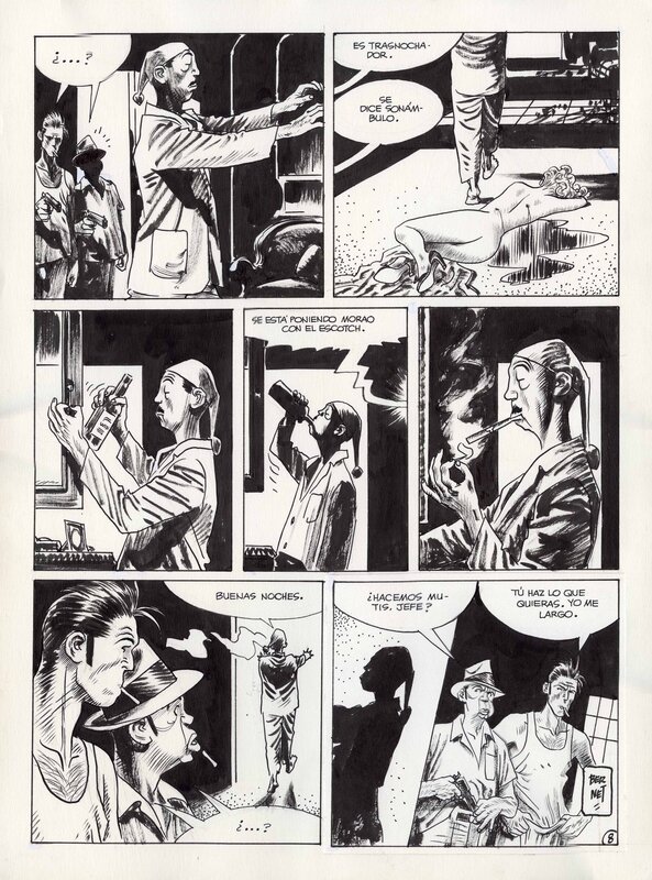 Jordi Bernet, Torpedo Miami Bitch pag 8 - Comic Strip