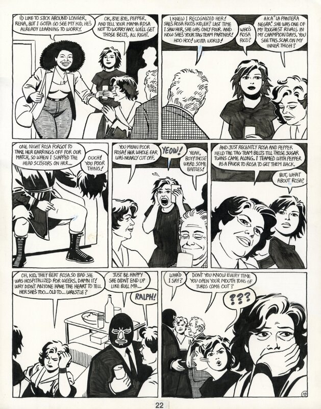 Jaime Hernandez, Love and Rockets 16-22 (House of Raging Woman pag 10) - Comic Strip