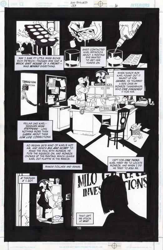 Eduardo Risso, 100 Bullets 33 pag16 - Planche originale