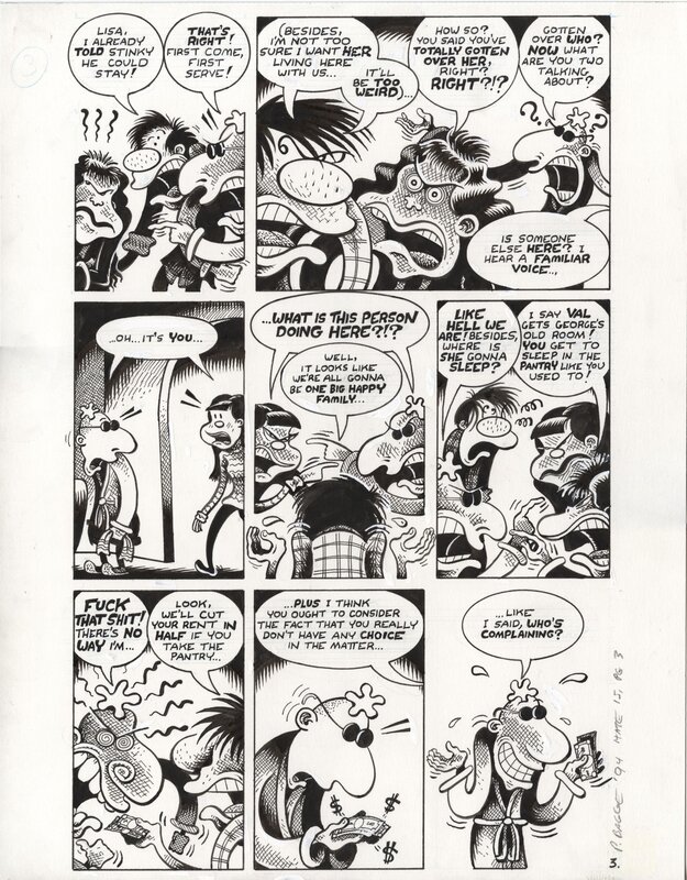 Hate 15 pag3 par Peter Bagge - Planche originale