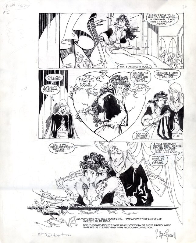 P. Craig Russell, Michael T. Gilbert, Elric of Melniboné nº 6 pag 26 - Planche originale