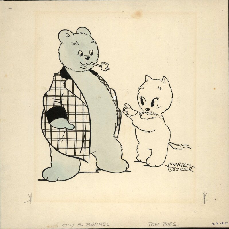 Very early drawing par Marten Toonder - Illustration originale