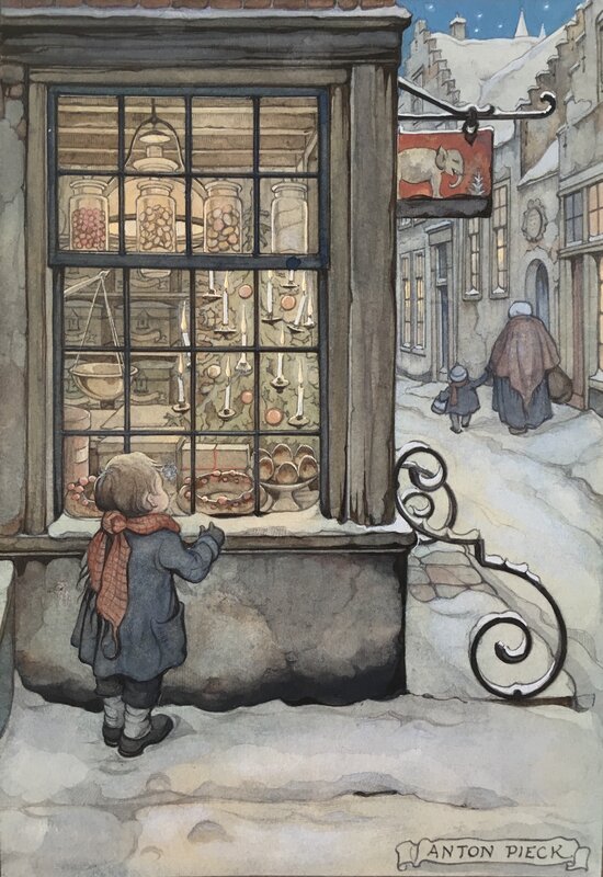 Lekkere trek par Anton Pieck - Illustration originale