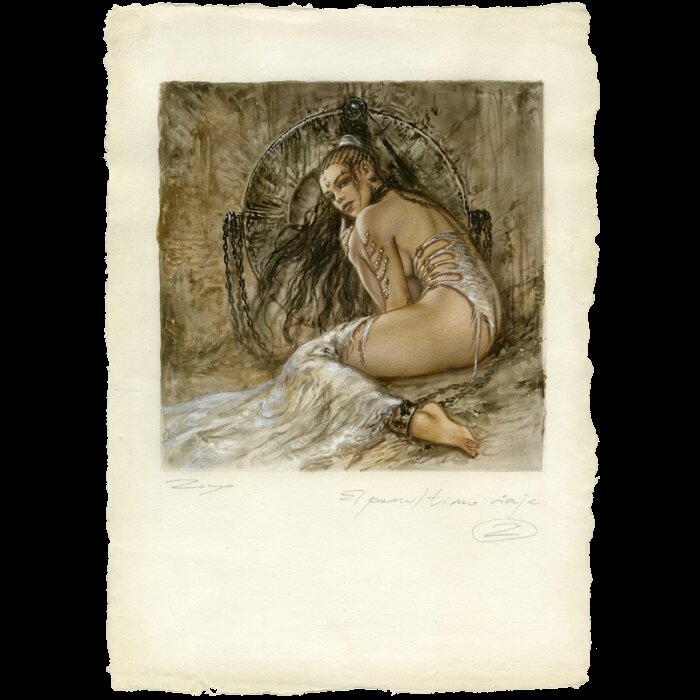 El penultino viaje by Luis Royo - Original Illustration