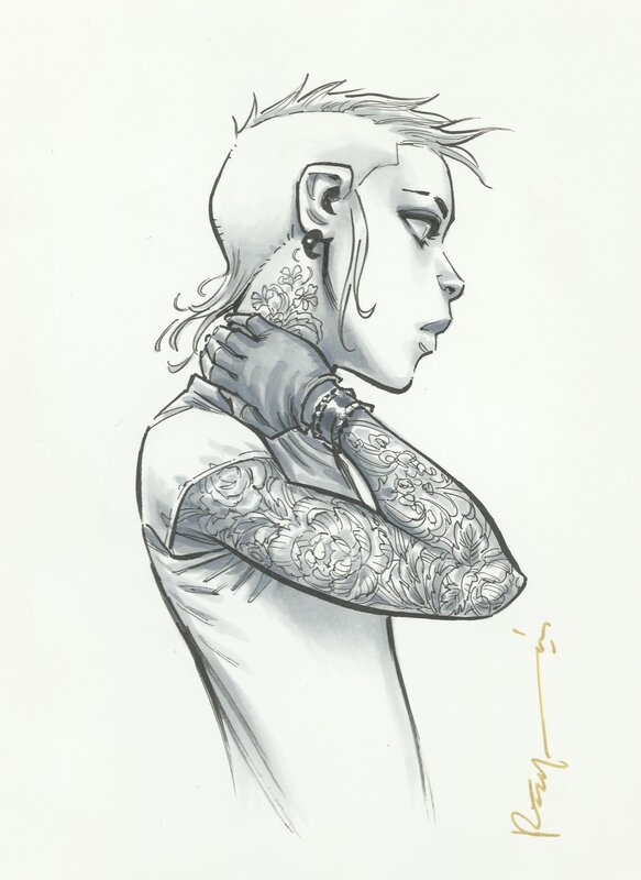 Tatoo by Mathieu Reynes - Original art