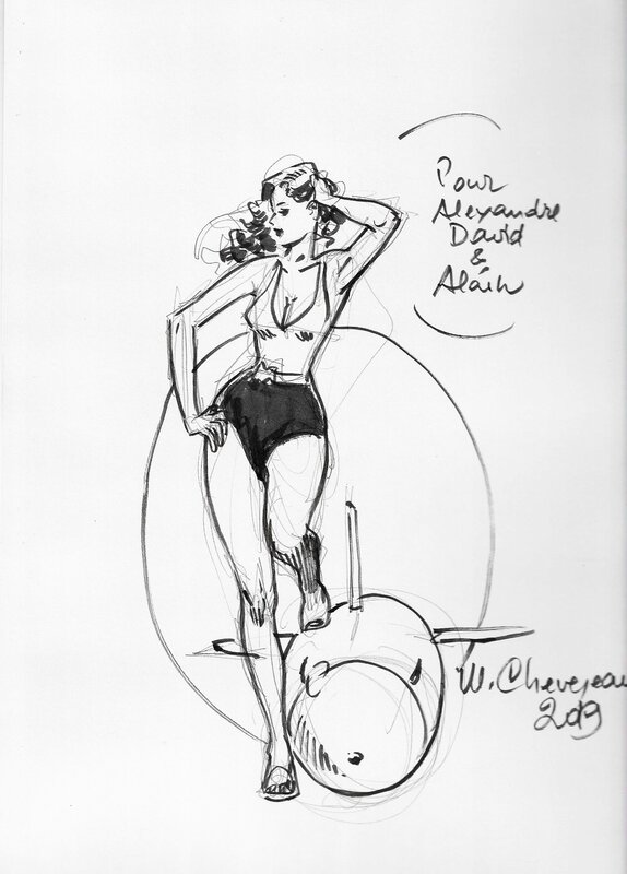 La pin-up du B-24 by Michel Chevereau - Sketch
