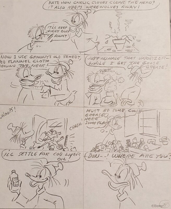 Dick Kinney, Fethry and Donald Duck - Original art