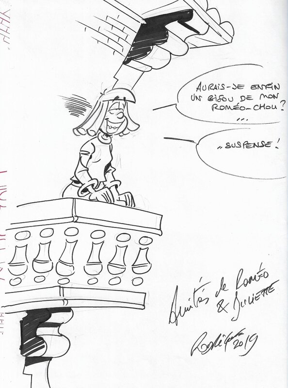 Michel Rodrigue, Juliette - Dédicace sur Roméo et Juliette tome 2 - Sketch