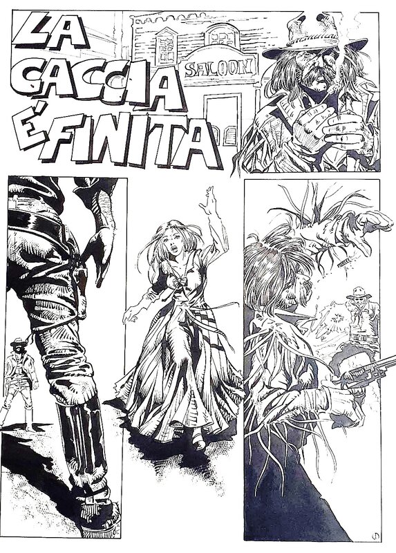 Emiliano Simeoni, Teresa Biagioli, Simebia, La caccia e' finita - Parution dans Lanciostory n°35 - Comic Strip