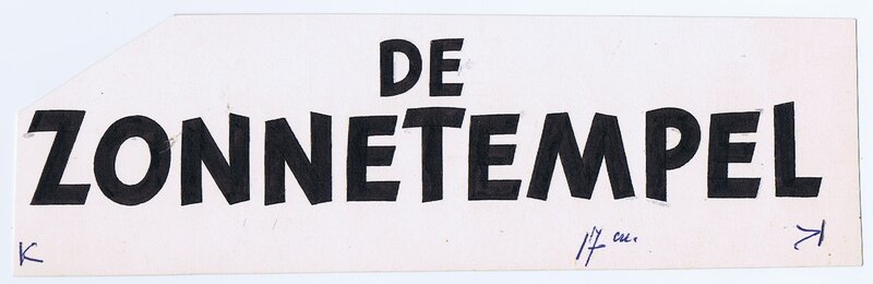 Hergé, Kuifje De Zonnetempel - originele titel - Planche originale