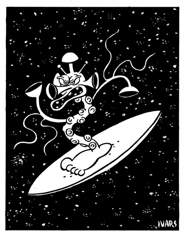 Éric Ivars, Le surfeur de l'espace - Original Illustration