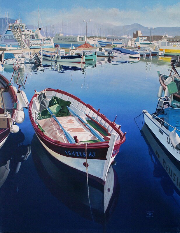 En vente - Port d'Ajaccio. par François Plisson - Illustration originale