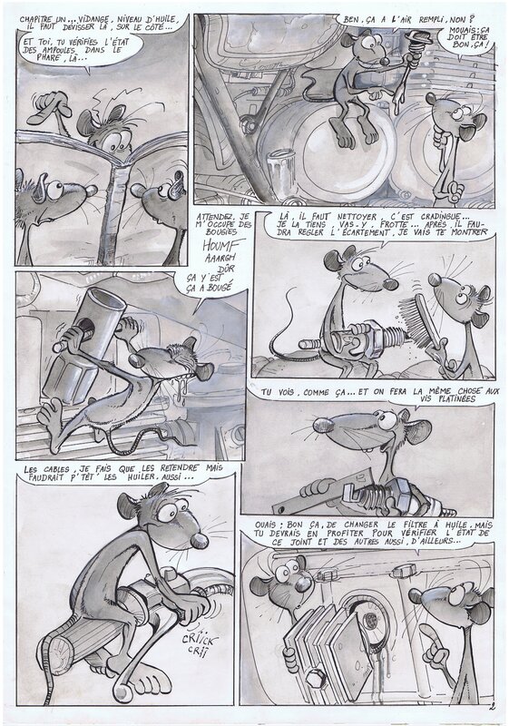 Ptiluc, Pacush Blues - planche 2 de un histoire courte pour Magasin Moto (Pave N32?) - Comic Strip