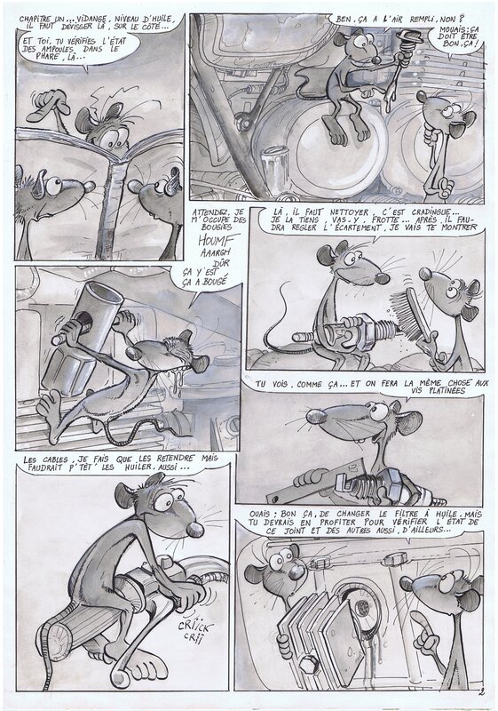 Ptiluc, Pacush Blues - planche 2 de un histoire courte pour Magasin Moto (Pave N32?) - Planche originale