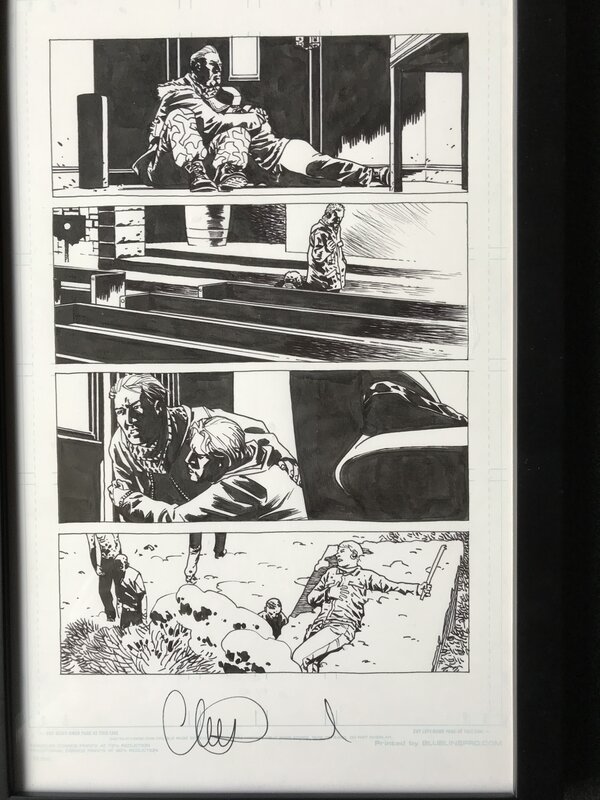 En vente - Charlie Adlard, Originele pagina Walking Dead - Planche originale