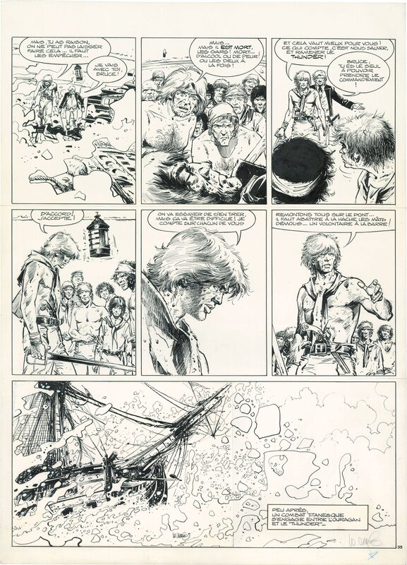 William Vance, Pétra, Bruce J. Hawker - Press Gang - Planche originale