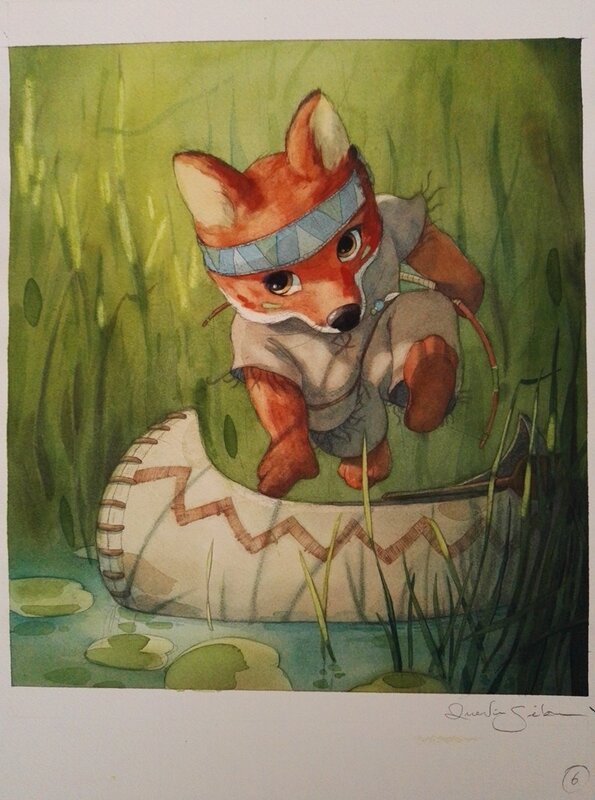 Petit indien by Quentin Gréban - Original Illustration