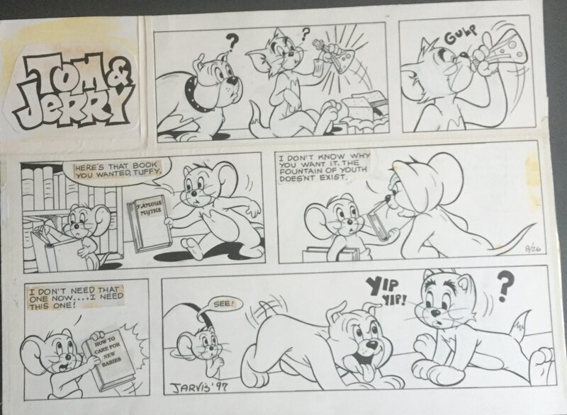 Tom et Jerry par Kelly Jarvis, Hanna & Barbera - Planche originale