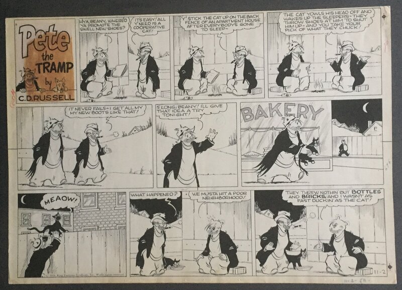 Clarence D. Russell, Pete the Tramp (le Père Lacloche) - Planche originale