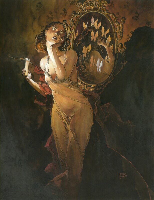Sorel - Les chemins du fantastique, Le miroir aux papillons - Illustration originale