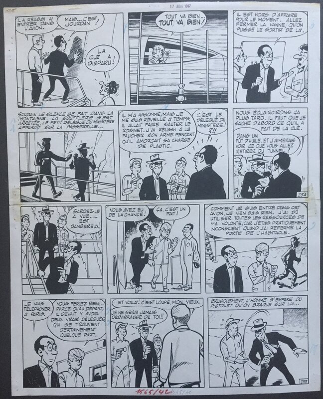 Gil Jourdan par Maurice Tillieux - Planche originale