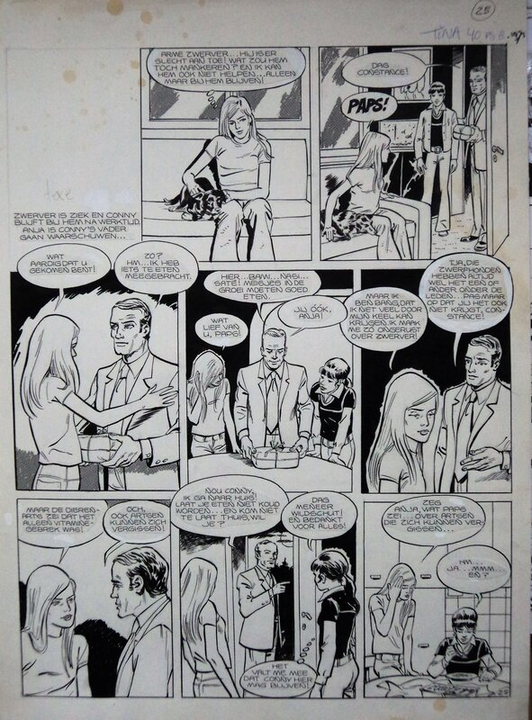 Dino Attanasio, Connie Wilshut dans Tina n°40 pl 8 - Planche originale